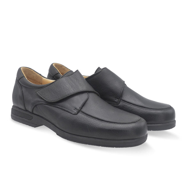 MN-Edu Komfortschuhe Herren Leder Schwarz, Ansicht 2
