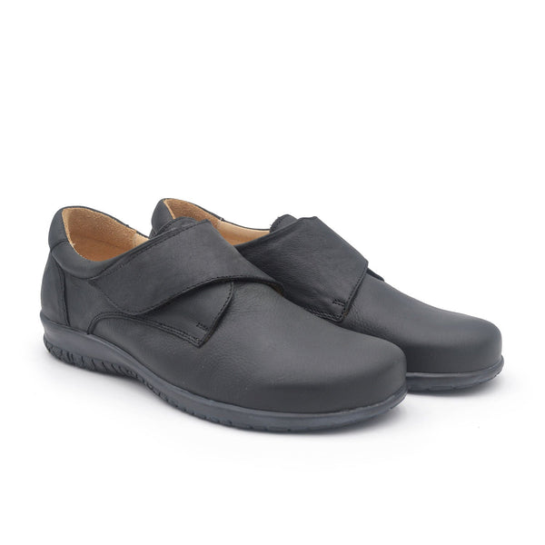 MN-Limon Komfortschuhe Damen und Herren Leder Schwarz, Ansicht 2