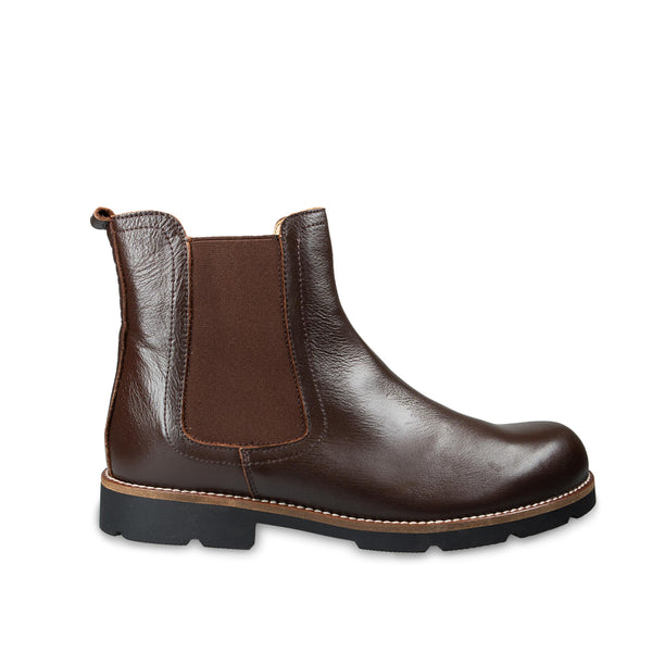 MN-Nelsea Stiefeletten Damen Leder Dunkelbraun