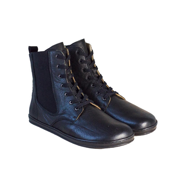 MN-Agora Pur Barfußschuhe Damen Leder Schwarz