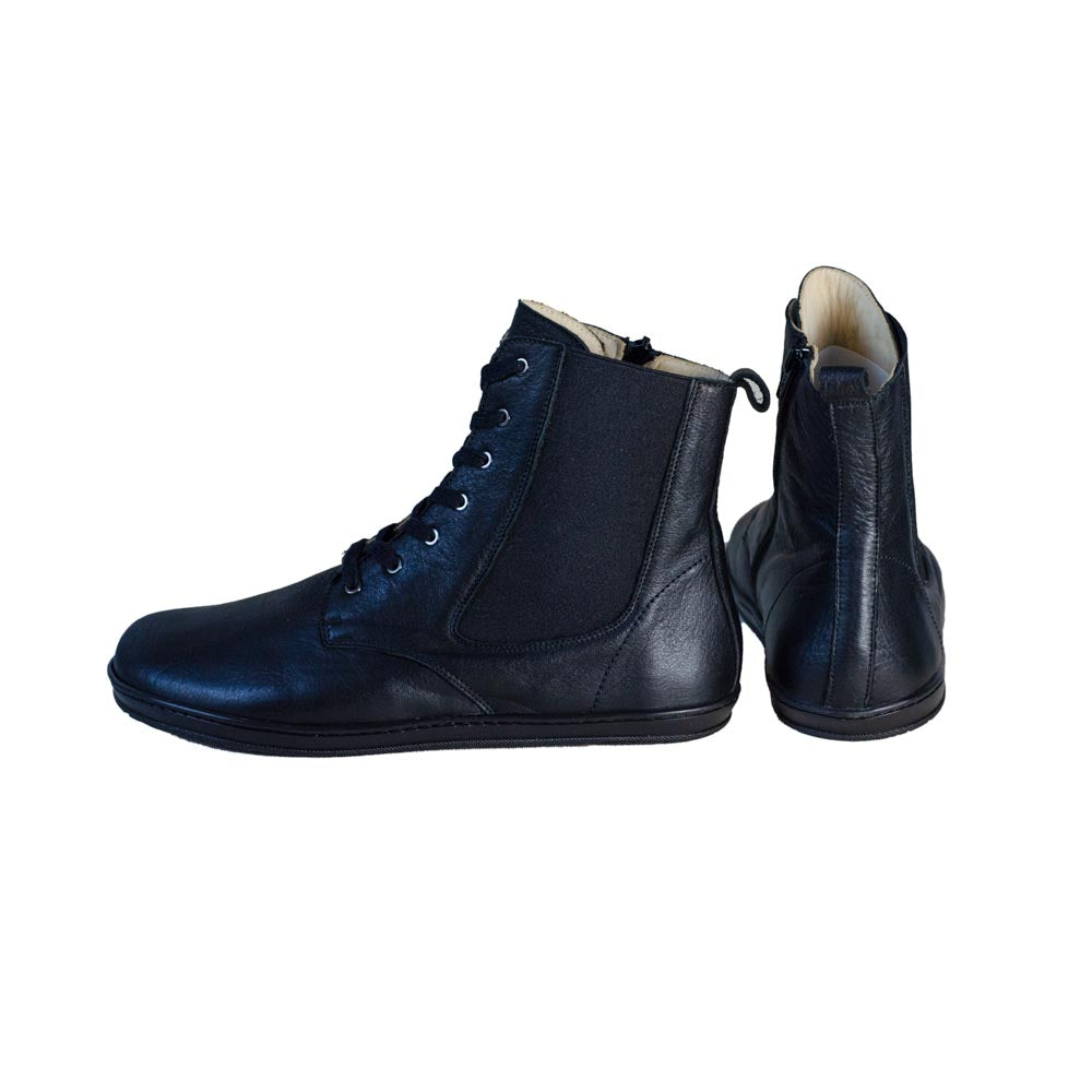 MN-Agora Pur Barfußschuhe Damen Leder Schwarz