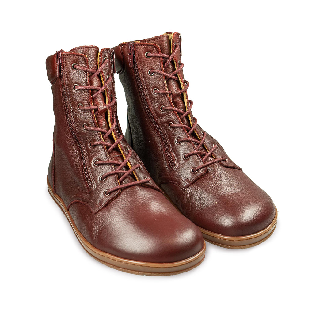 MN-Atman Barfußschuhe Damen und Herren Leder Bordeaux, Ansicht 2