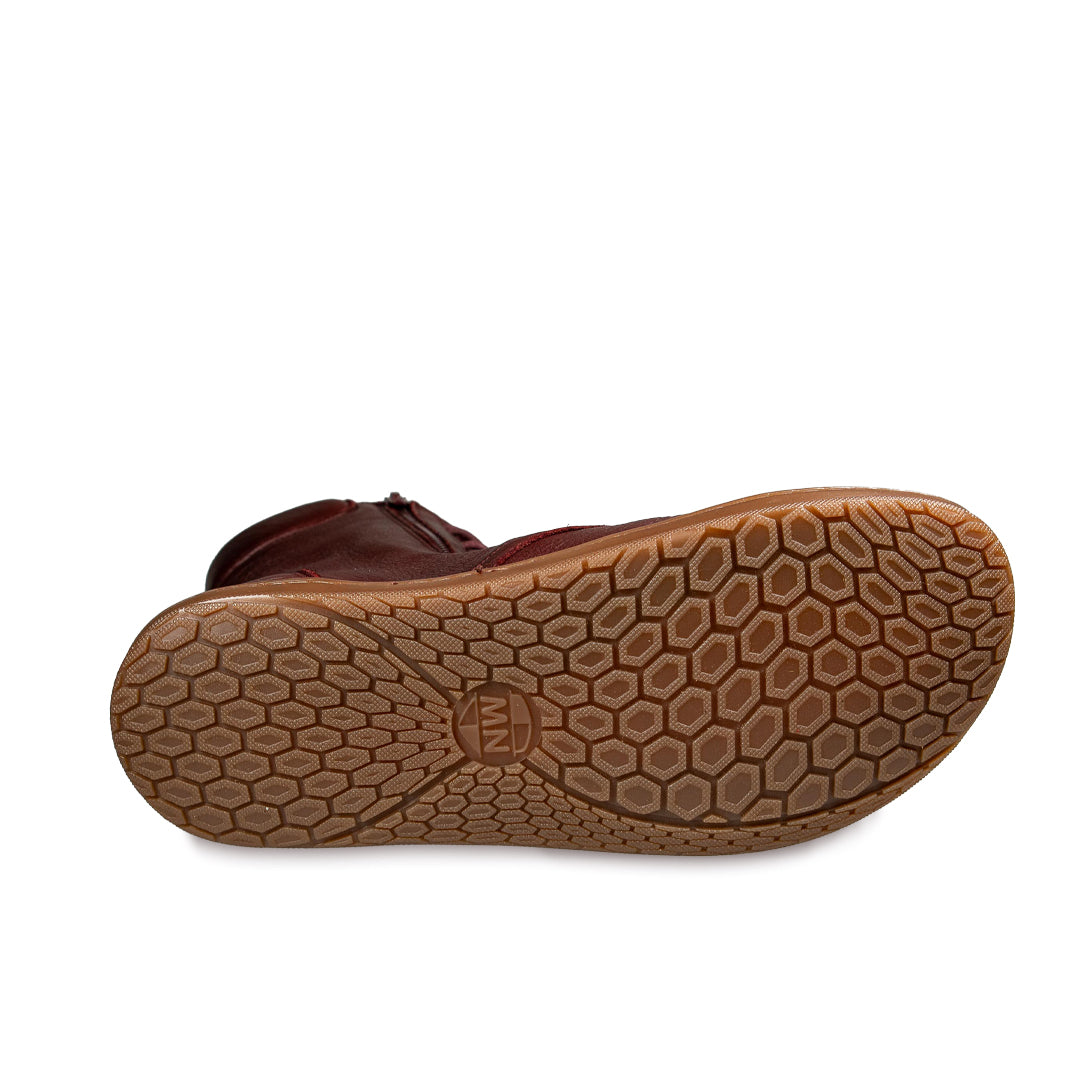 MN-Atman Barfußschuhe Damen und Herren Leder Bordeaux, Ansicht 3