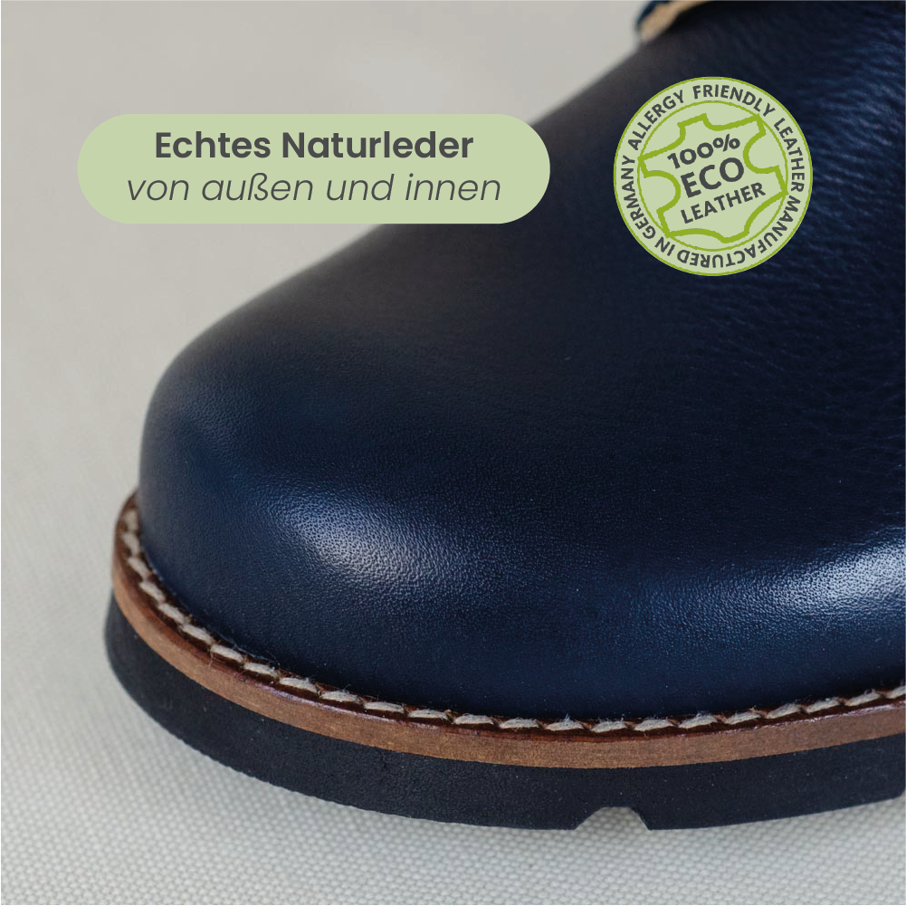 MN-Namaste-Leather Boots Navy
