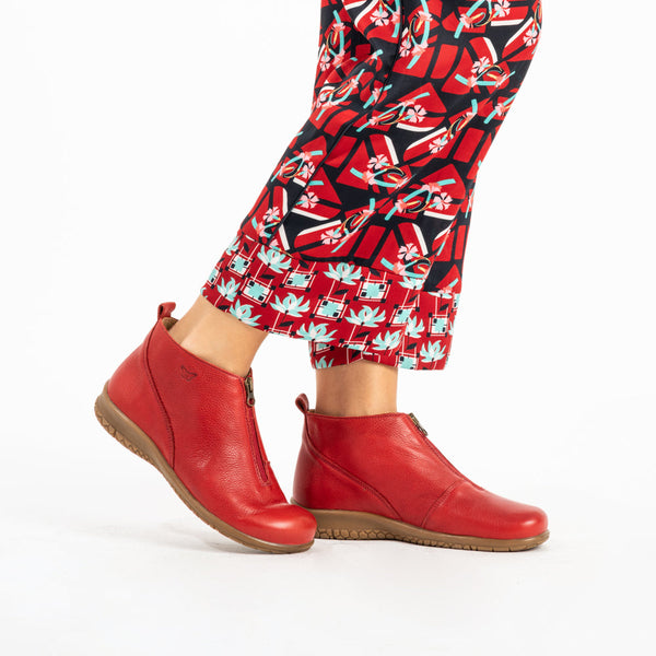 MN-Lucia Komfortschuhe Damen Leder Rot