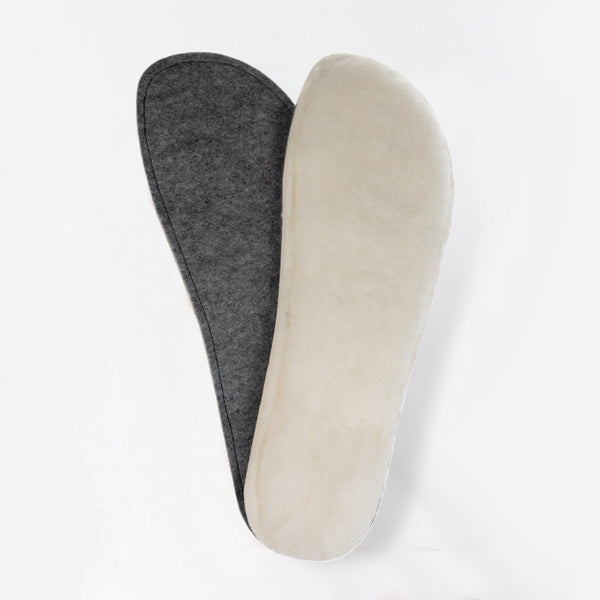 Fell-Einlegesohlen für Barfußschuhe, warm im Winter