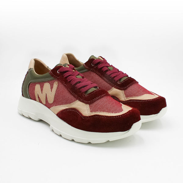 MN-Viva Sneaker Damen Leder Bordeaux, Ansicht 2