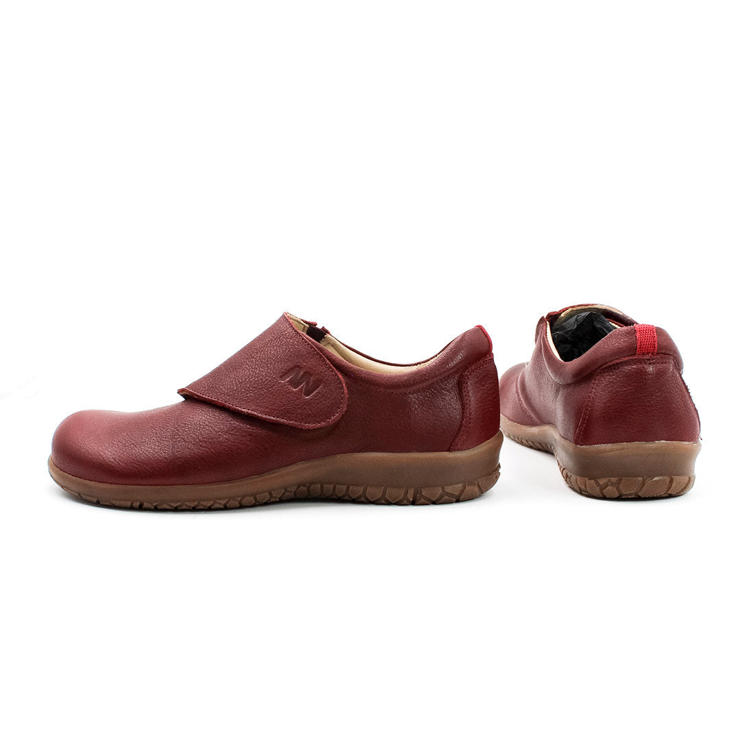 MN-Lameta Komfortschuhe Klett Bordeaux