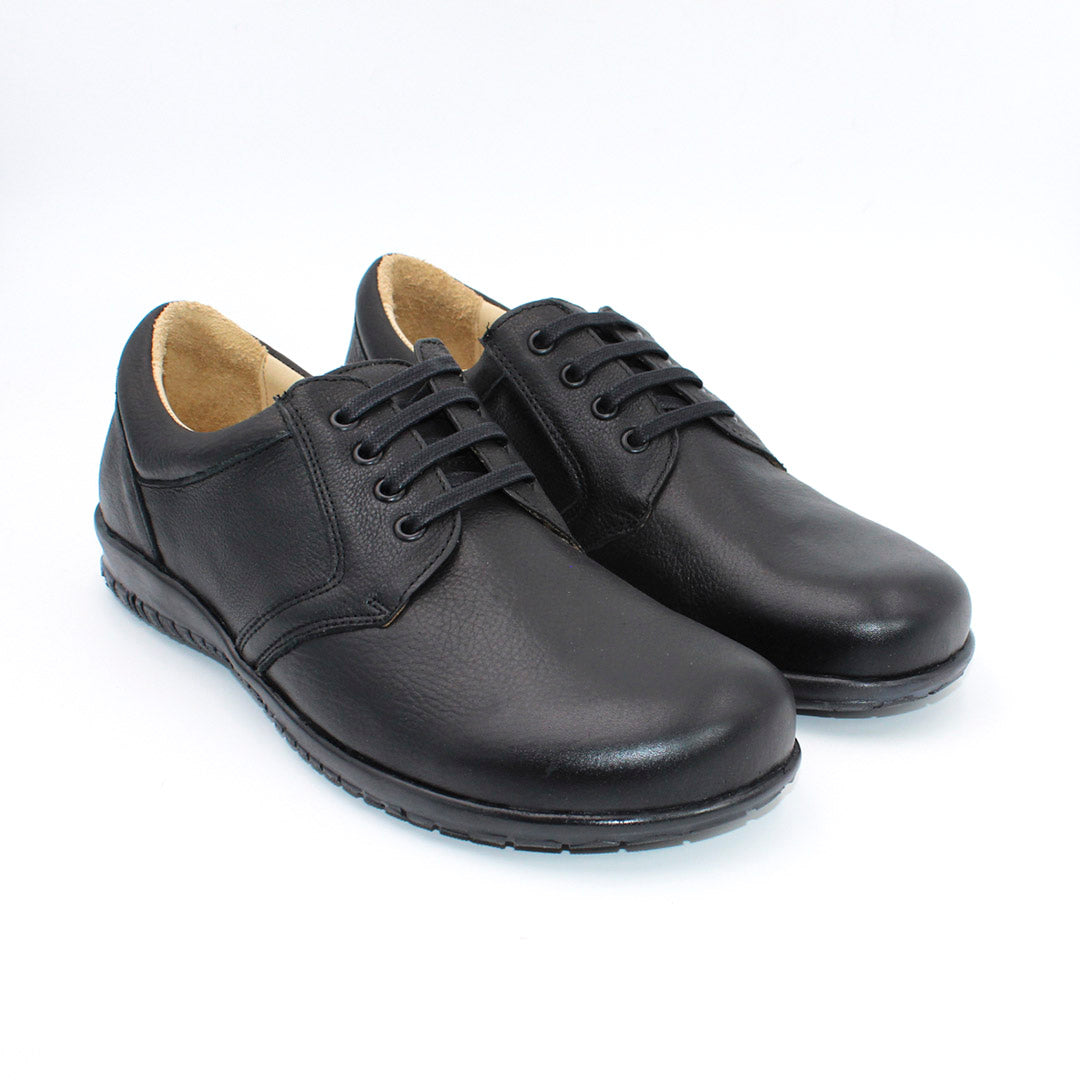 MN-Lima Komfortschuhe Herren Leder Schwarz, Ansicht 4