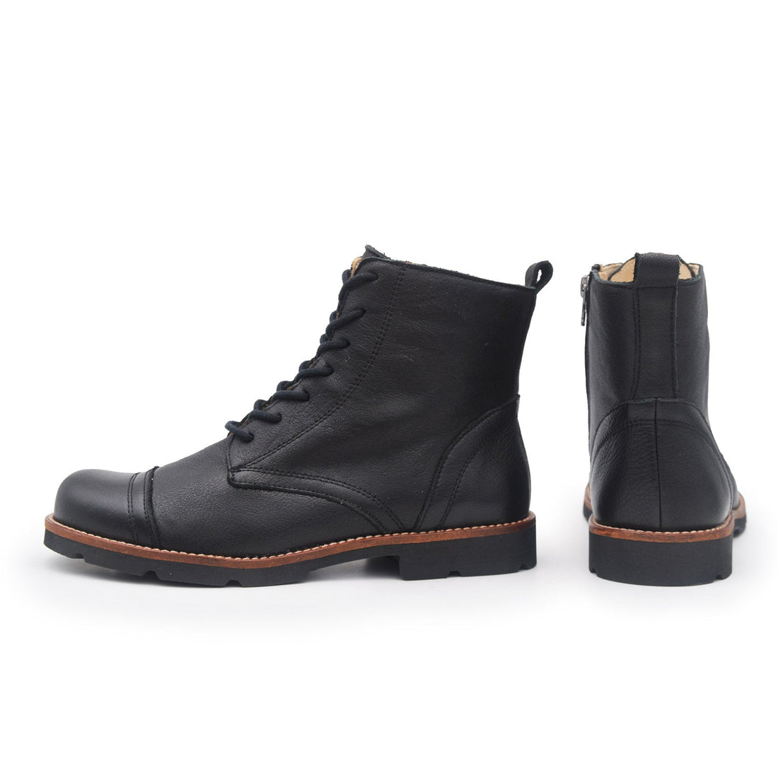 MN-Naim-Lederboots Schwarz
