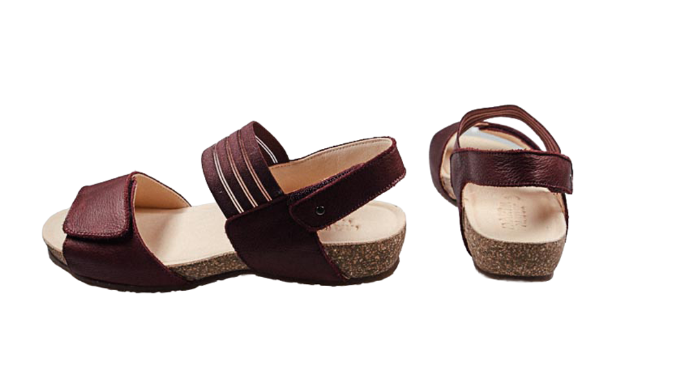 MN-Nelly Sandalen Damen Leder Bordeaux, Ansicht 2