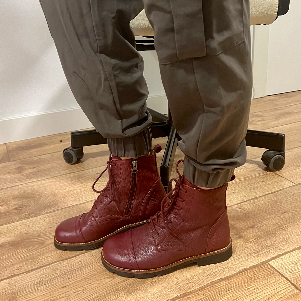 MN-Naim  Lederboots Bordeaux