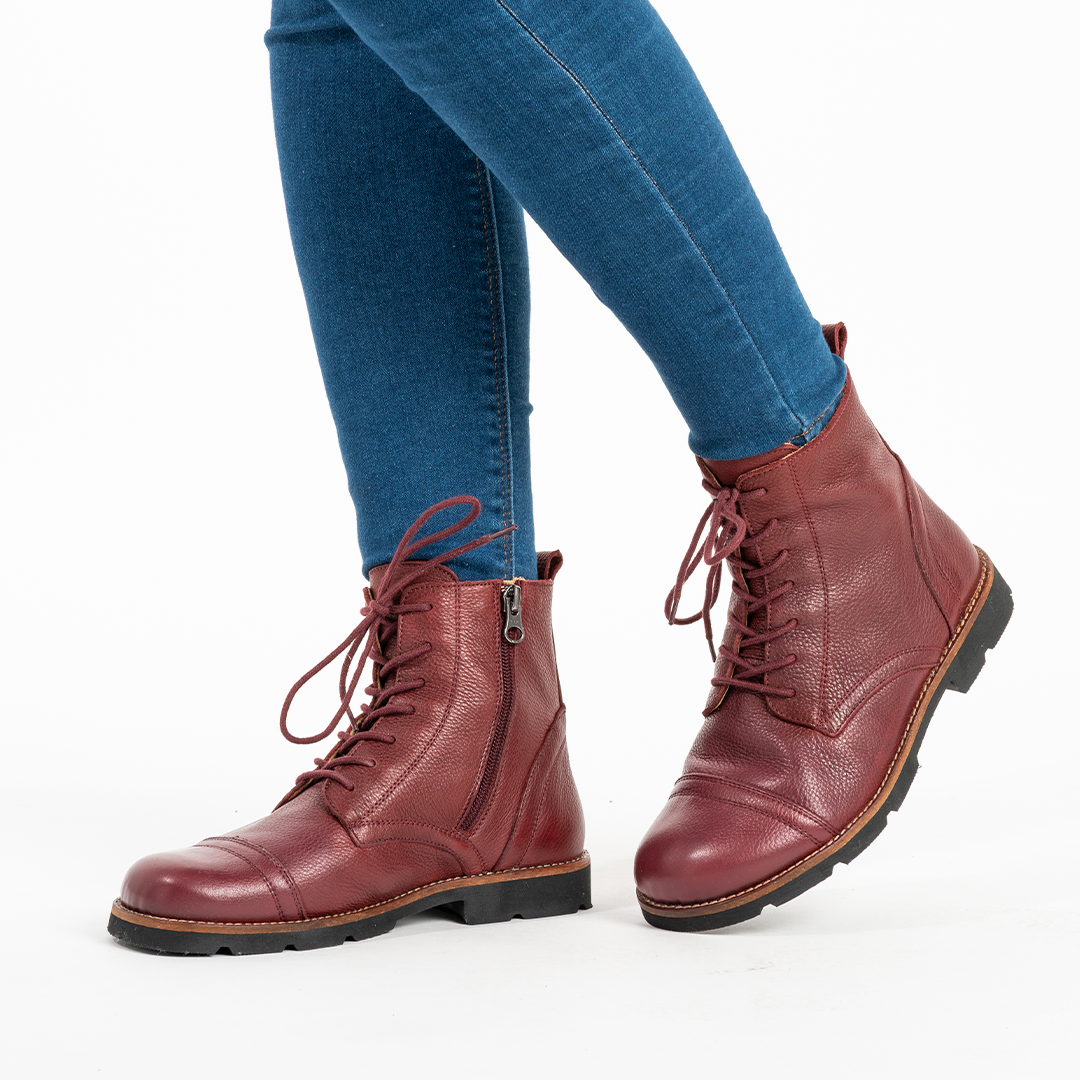 MN-Naim  Lederboots Bordeaux